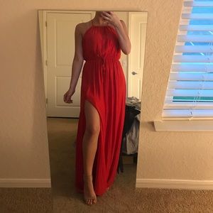 RED MAXI DRESS